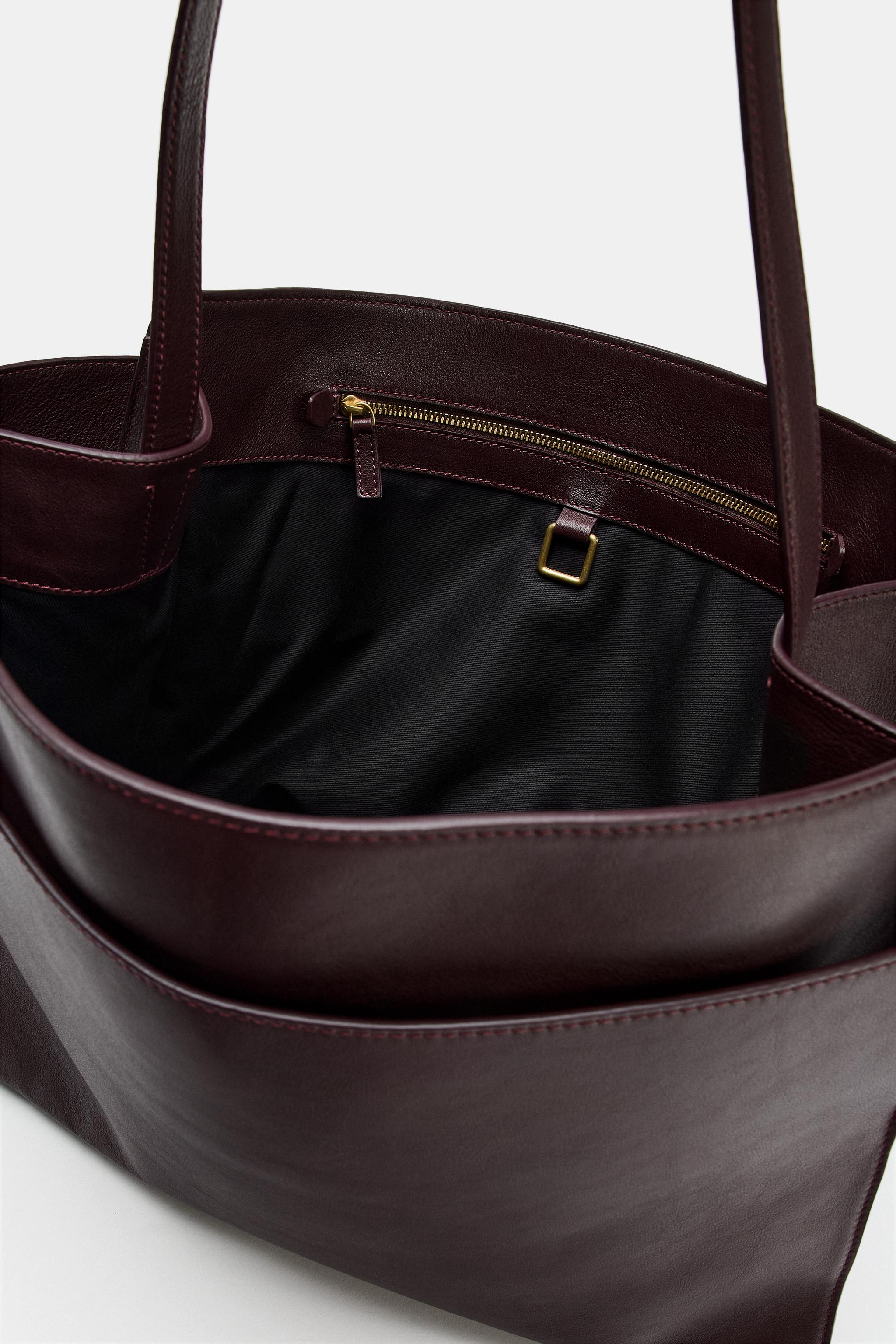 LEATHER MAXI SHOPPER BAG